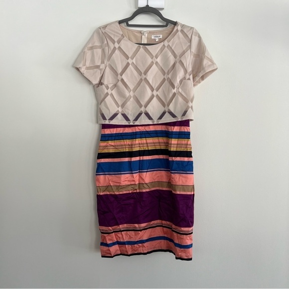 NWTAnthropologie Weston Carolina popover stripe sheath dress Size 8 JB - Picture 2 of 6